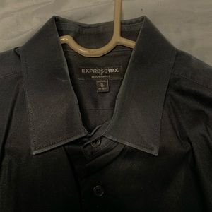 Express 1MX modern fit black shirt size M